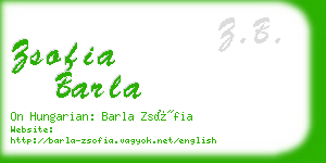 zsofia barla business card